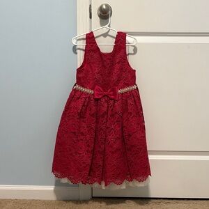American Princess Red Lace Formal Dress